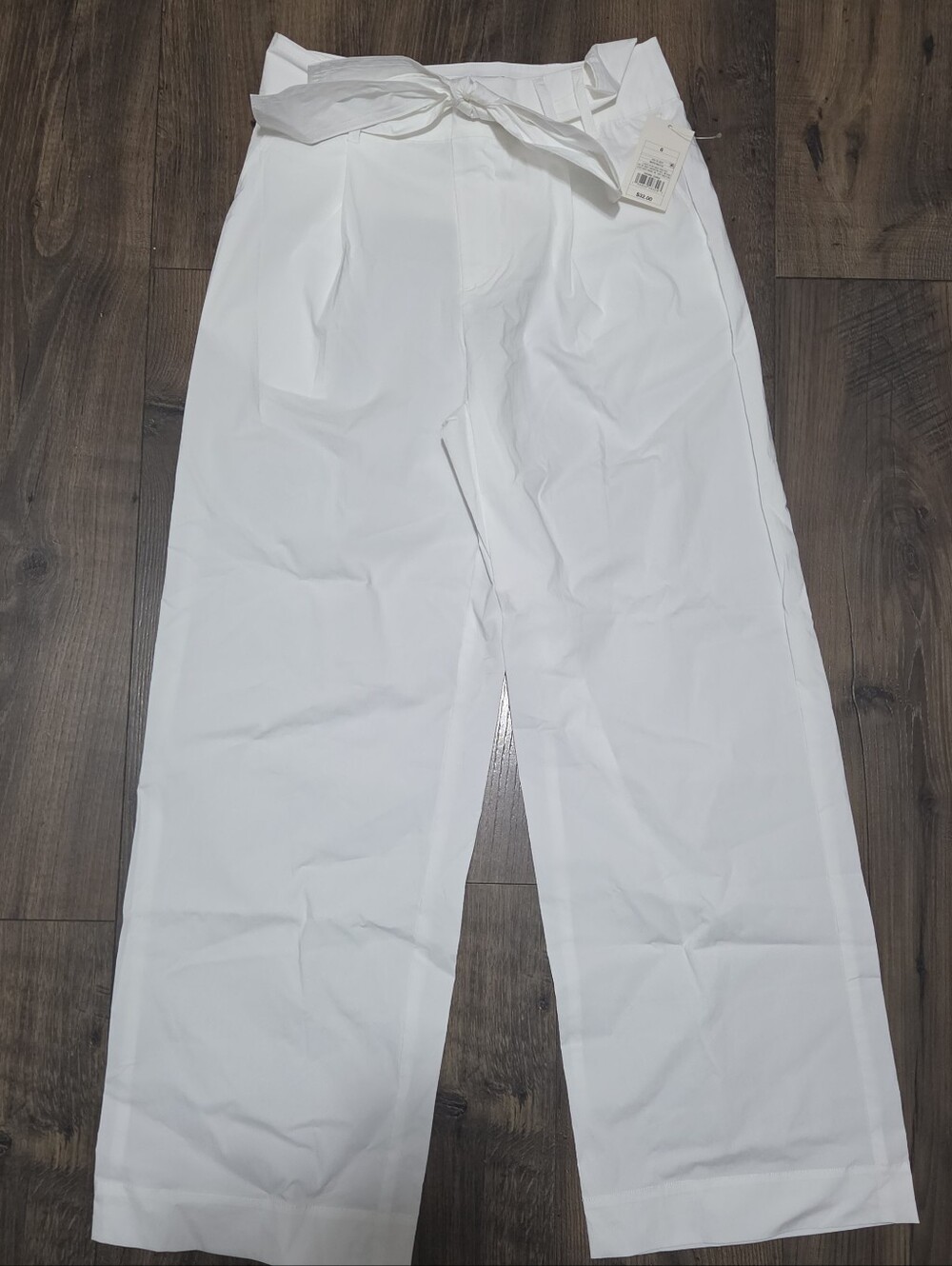 Target White Paperbag Waist Chinos with Self-Tie Belt